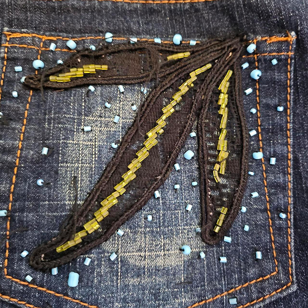 American Vintage Beaded/Lace Jeans